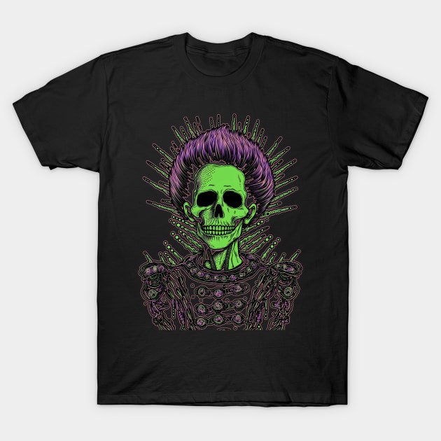 Goth Skeleton T-Shirt by Obotan Mmienu
